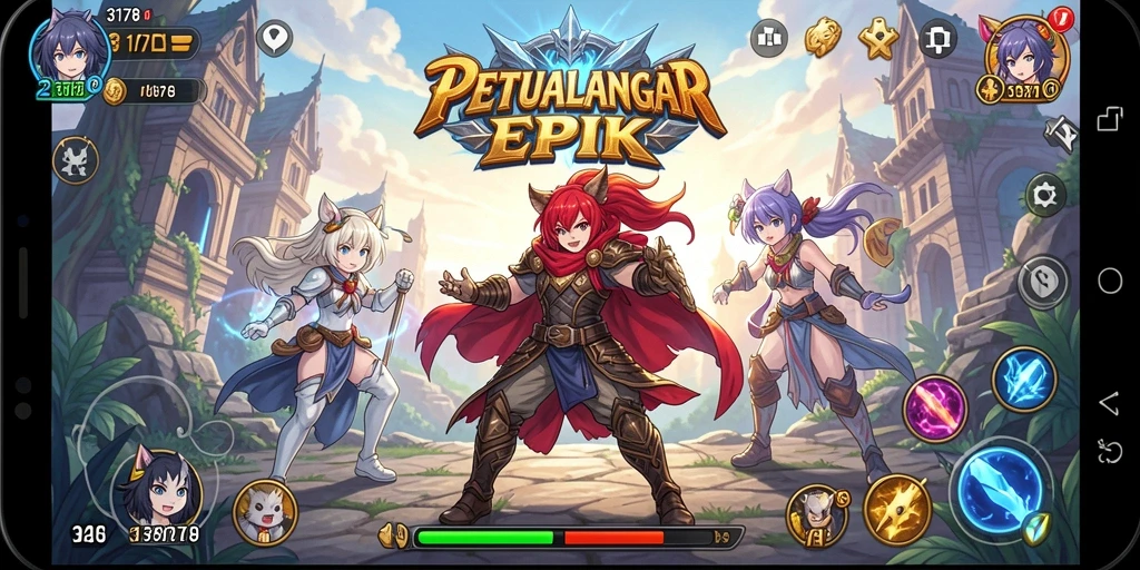 Tampilan screenshot 3178 menampilkan aksi seru dalam pertarungan karakter anime.