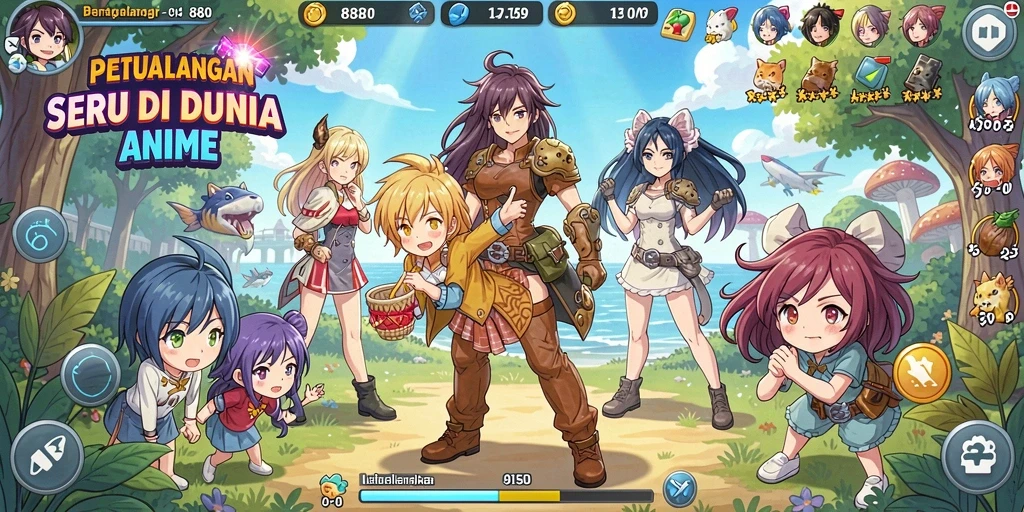 Tampilan gameplay menarik dari game Anime 8180.