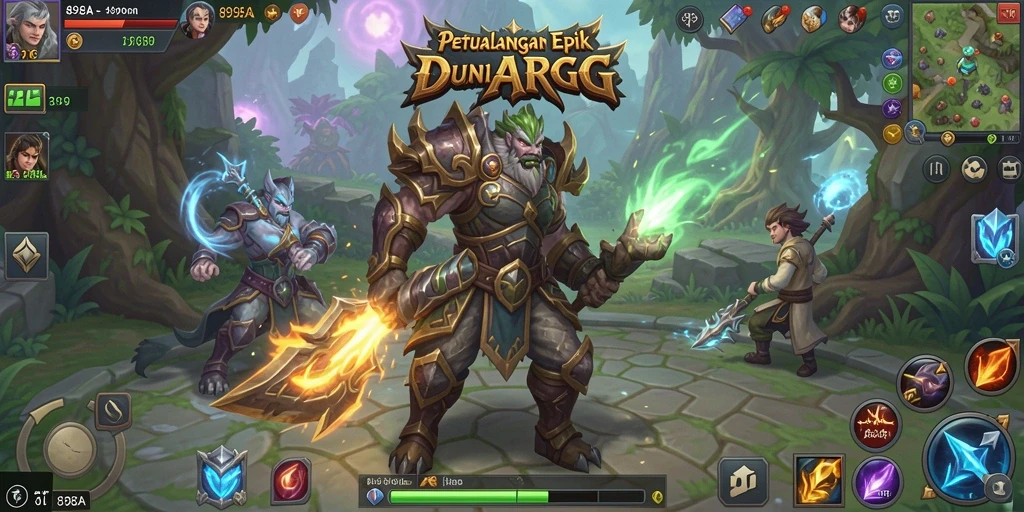 Screenshot utama 898A menampilkan aksi penuh dalam pertempuran ARPG.