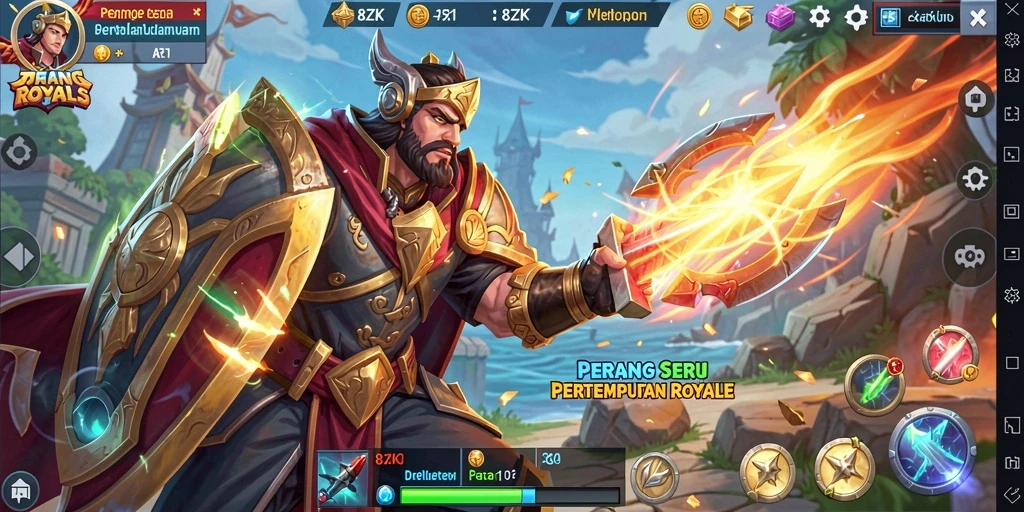 Screenshot utama 8ZK menunjukkan aksi pertempuran intens di medan perang.