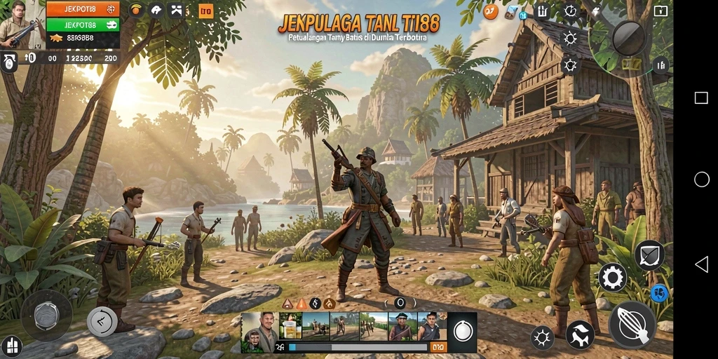 Screenshot gameplay JEKPOT88 menampilkan dunia Open World yang luas dan penuh petualangan.
