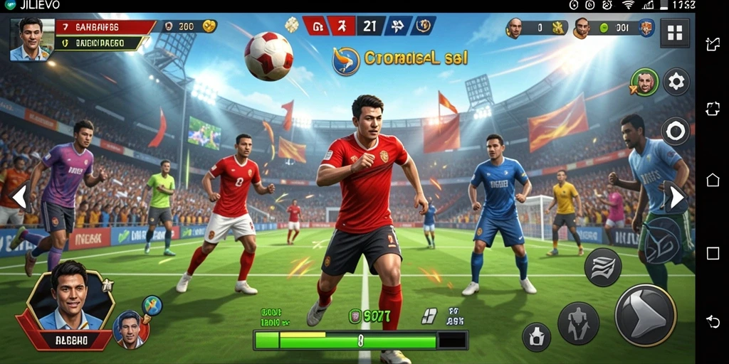 Screenshot gameplay JILIEVO dengan aksi olahraga seru.