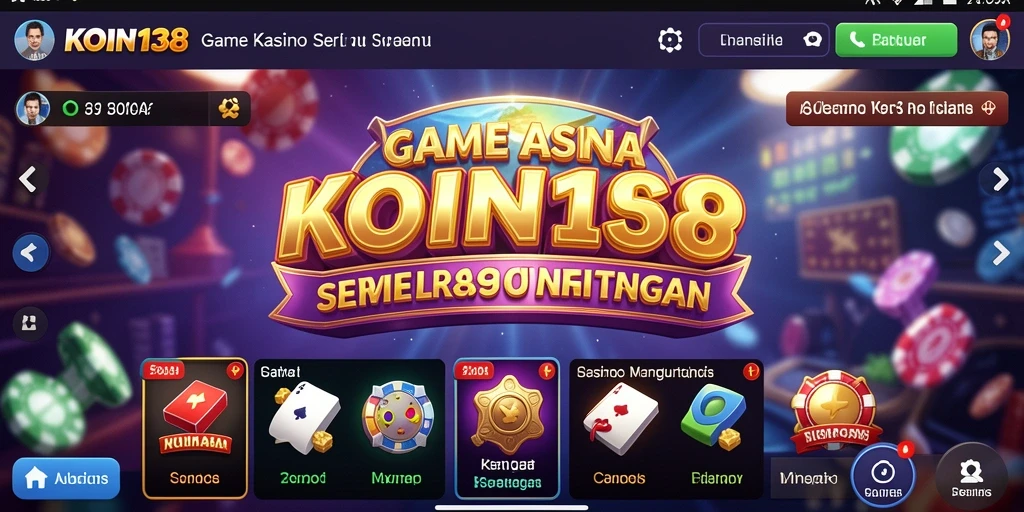 Tampilan permainan kasino yang menarik dan interaktif.