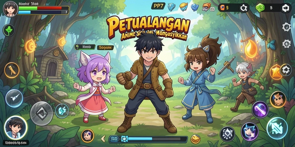 Gameplay seru dan penuh warna di dunia anime.