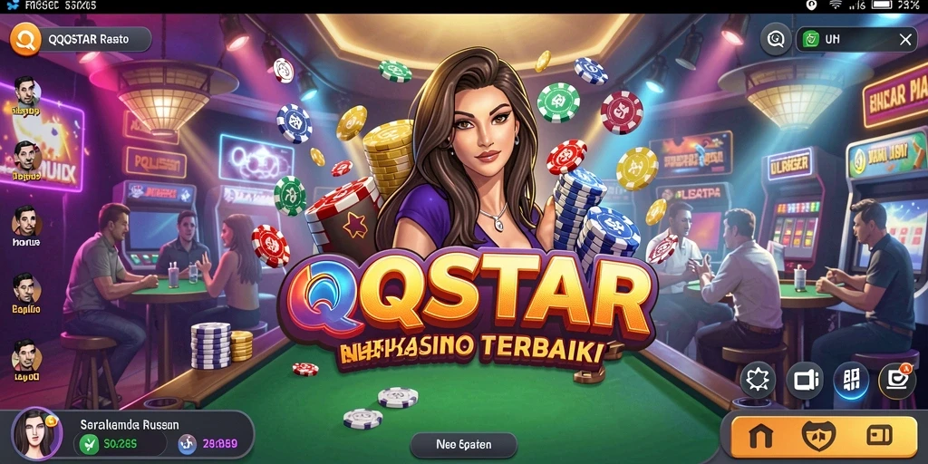 Screenshot QQSTAR menunjukkan momen seru dalam permainan Kasino.