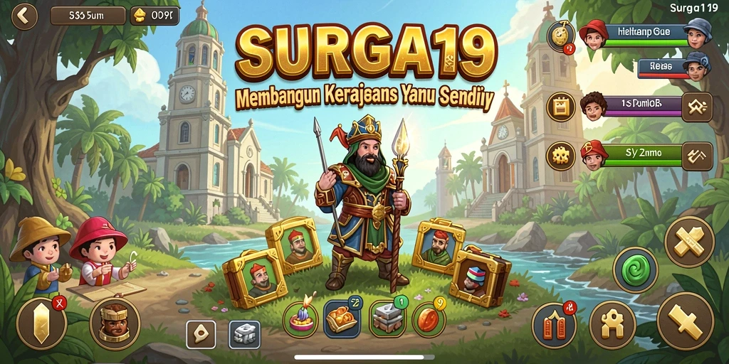 Tampilan gameplay SURGA19 dengan elemen Tycoon yang menarik