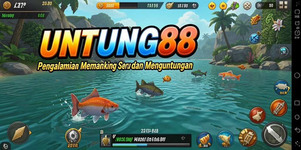 Tampilan gameplay seru UNTUNG88 dengan aksi memancing yang mendebarkan.