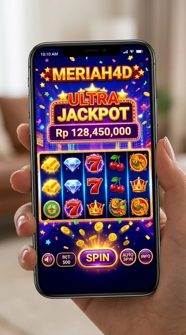 Tampilan antarmuka aplikasi meriah4d yang menarik.